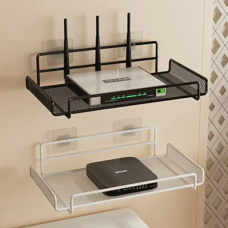 Home Bathroom Organizer - Półka na router ze stali nierdzewnej,