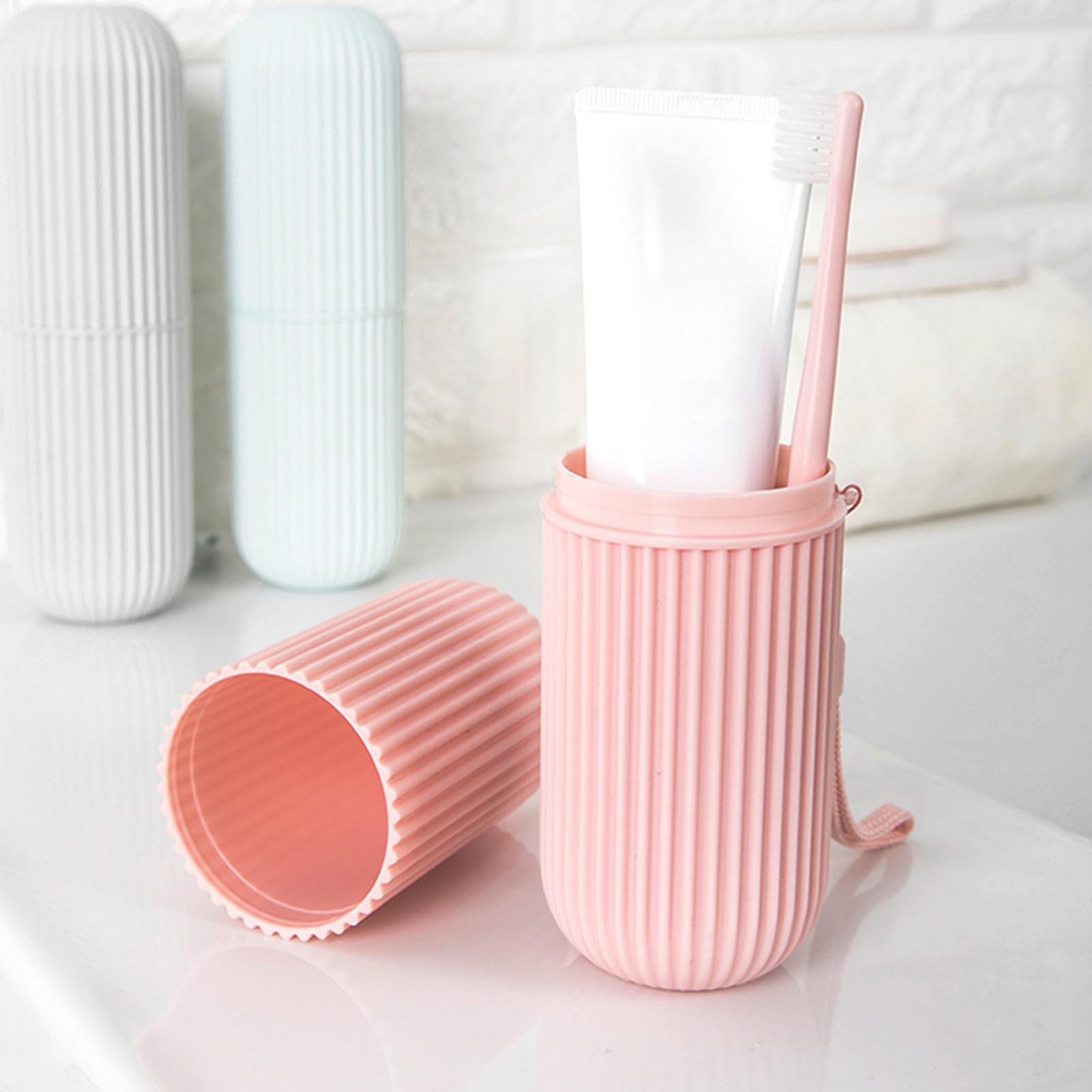 Home Edit Bathroom Storage - Różowy Pusty Podróżny Przenośny Kubek na