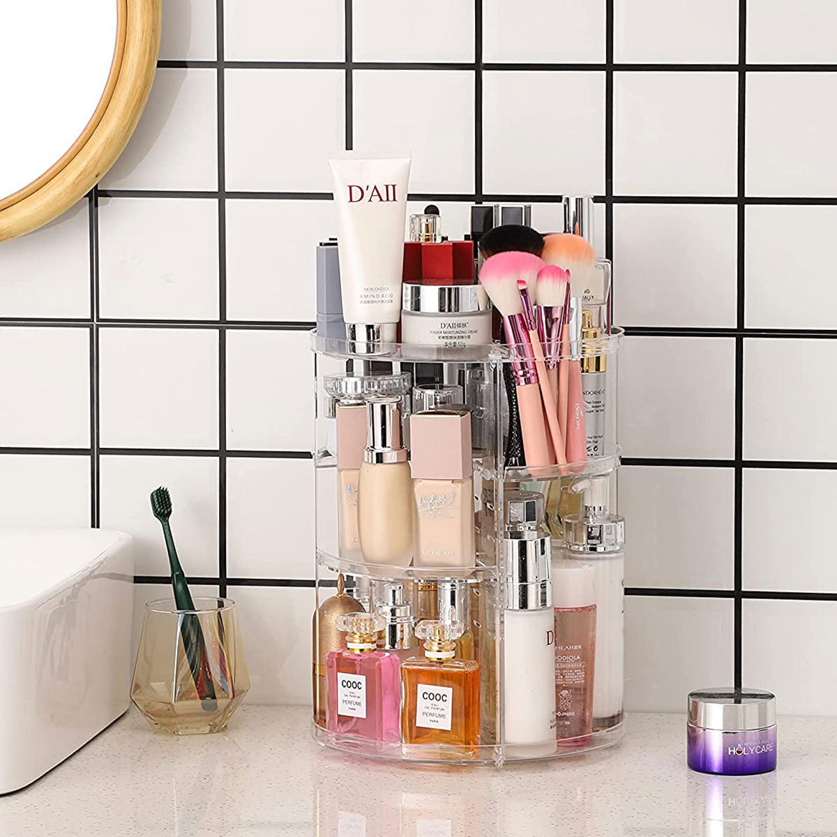 Obrotowy o 360 stopni organize – Home Edit Bathroom Storage recenzja i cena